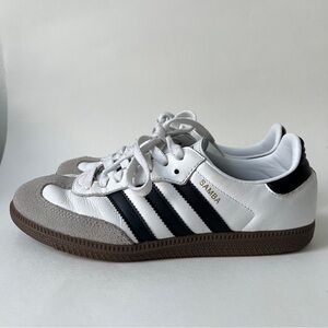 Adidas Samba White and Black Trainers